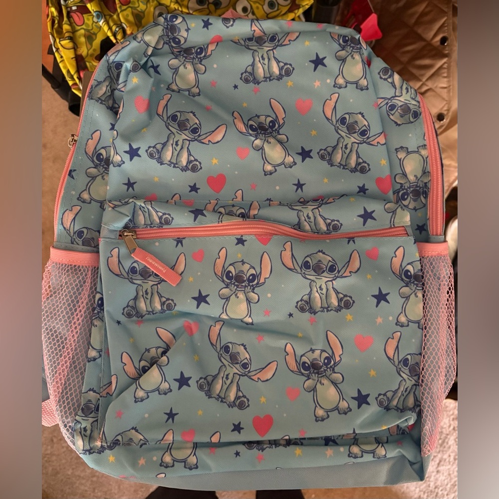 NEW Stitch Kids Backpack - Blue and Pink